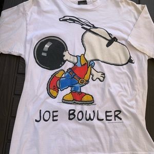 90’s Snoopy Joe Bowler Double Sided Tee Size XL
